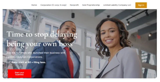 Business Incorporation WordPress